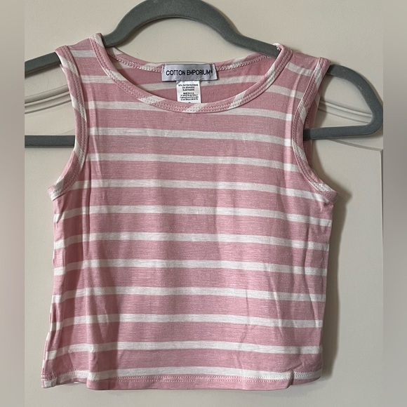 NWT Cotton Emporium Sleeveless Cropped Tank Juniors Size Large - Picture 9 of 9